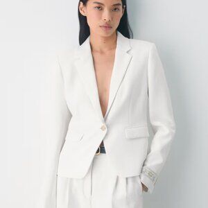 NWT Aritzia WILFRED Etiquette Blazer - Crepette Light Birch 4